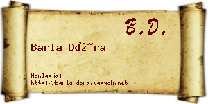 Barla Dóra névjegykártya